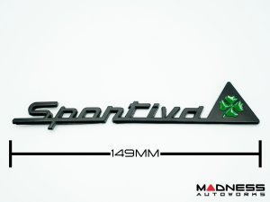 Alfa Romeo Emblems & Badges Kit - Black - "Alfa Romeo" + "Sportiva" Emblems + 2 AR Badges